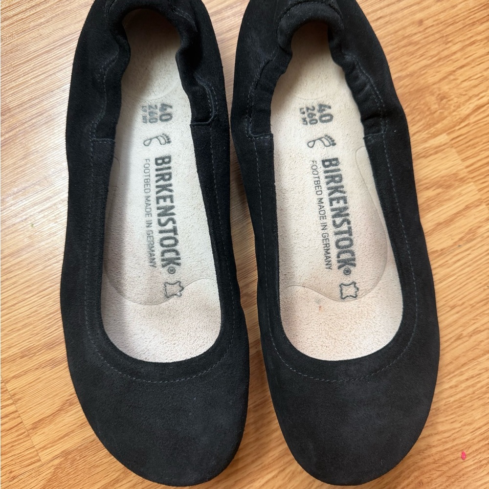 Birkenstock Black Suede Slip-Ons